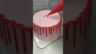 ♥️😊red dripping cake shortsvideo shorts short cake [upl. by Notxap]