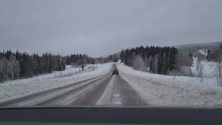 Sweden winter road [upl. by Clem522]