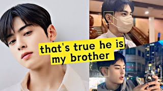 Cha Eun Woo confirmed that the guy who went viral on social media was his brother [upl. by Atteuqehs]