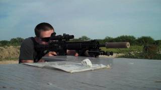 BCM 16quot Midlength AR15 with Surefire Suppressor shooting steel [upl. by Illah406]