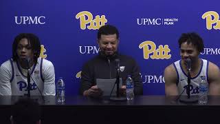 Pitt Mens Basketball  Jeff Capel Carlton Carrington amp Ishmael Leggett Postgame vs UPJ [upl. by Constantina]