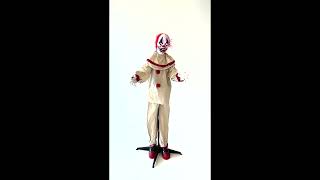 Halloween Horror Clown met Bewegingssensor  153cm [upl. by Elleirad805]