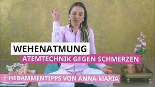 Atmung Geburt ♥️ Atemtechniken gegen Schmerzen  Geburtsvorbereitungskurs mit AnnaMaria [upl. by Mllly20]