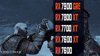 God Of War Ragnarok Test RX 7900 GRE RX 7800 XT RX 7700 XT RX 7600 XT RX 7600 [upl. by Wayland611]