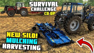 NEW SILO WERE BACK IN THE FIELDS  Survival Challenge COOP  FS22  Episode 20 [upl. by Acinelav292]