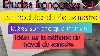 Études françaises S4 Les cours du semestre 4 [upl. by Boleyn]