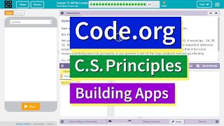 While Loops Lesson 1120 Tutorial with Answers Codeorg CS Principles [upl. by Adil385]