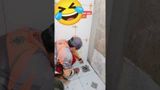 como colocar ralo de banheiro rápido 🤣😂shorts youtubeshorts [upl. by Gillett]