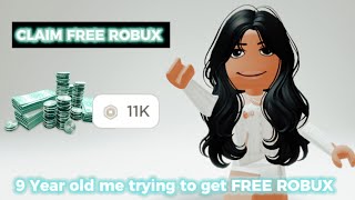 9 Year Old Me Trying To Get FREE ROBUX Be Like🤑😂😱 [upl. by Lasonde]