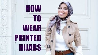 How to Wear Printed Hijabs [upl. by Ecirpak]