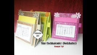 MiniTischkalender  Notizhalter  Stampin Up  Tutorial  DIY [upl. by Slrahc]