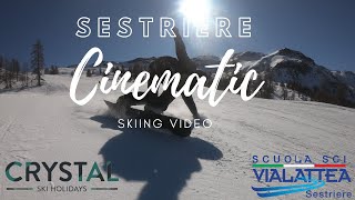 Sestriere 4K Cinematic skiing video  2020 [upl. by Acinonrev]