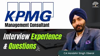 KPMG Interview Questions  Management Consultant Interview  KPMG India Interview Process [upl. by Woolley]