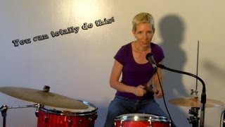 Intermediate Beginner Drum Lesson 18 ♦ Bass Drum Syncopation 32nd note [upl. by Lory]