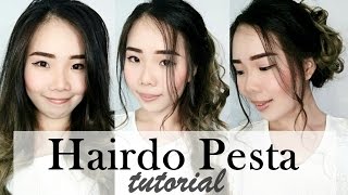 Hairdo Pesta Simple Tutorial Hairdo DIRI SENDIRI BAHASA [upl. by Etnemelc]