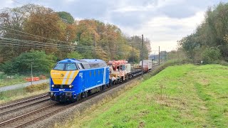 Diverse treinen in  Züge in  Trains at Lijn 27A MortselDeurne Airport 311024 [upl. by Sension]