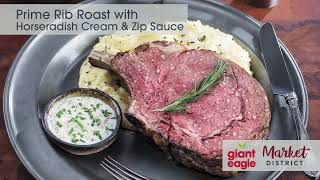 Prime Rib Roast with Horseradish Cream and Zip Sauce [upl. by Etka]