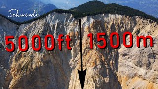 Awesome Nature  Illgraben the Gigantic Trench  Flash Flood Extreme Erosion at work  Mavic Air 2 [upl. by Anitnoc]