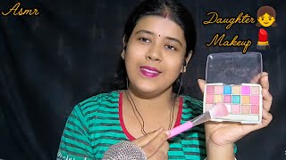 ASMR Mom does your daughter 👧 makeup💄 for music 🎶 competition💄Personal attention [upl. by Reeta]