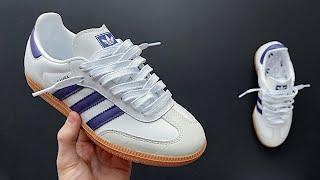 HOW TO LOOSE LACE UP ADIDAS SAMBA [upl. by Lisette533]