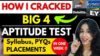 🔥How i cracked Aptitude Test in 1 week  BIG 4 Aptitude Test  FREE Resources 🔥 [upl. by Gonnella]