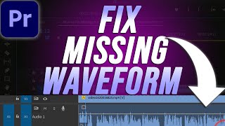 How to Fix Missing Audio Waveform In Adobe Premiere Pro [upl. by Neelav]