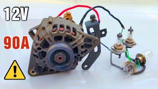 12V 90A Car Alternator to Electric Generator 1000W EP2 [upl. by Cha891]