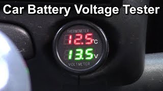 Car Battery Voltage Tester For 12 Volt And 24 Volt Batteries [upl. by Anselm587]