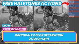 How to Do Grayscale Color Separation in Photoshop for Screen Printing  2 Color Seps [upl. by Nomolos]