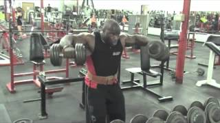 Johnnie Jackson Shoulder Workout 3 2 12 [upl. by Fortunio]