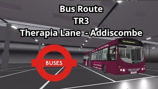 Roblox CROYDON BUSES Route TR3 towards Addiscombe on B7LA Fusion First London Livery [upl. by Claribel]