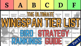 The Ultimate Wingspan Tier List Early Game Strategy Guide amp Bird Rankings  Part 1 [upl. by Sinne713]