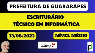 QUESTÃƒO 19  NÃVEL MÃ‰DIO ESCRITURÃRIO E TÃ‰CNICO EM INFORMÃTICA â€“ PREFEITURA DE GUARARAPES 2023 [upl. by Vonni]