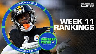 Week 11 Rankings  Rookie Rankings Reset 🏈  Fantasy Focus [upl. by Eimerej]