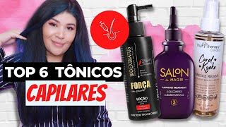 ❤️TOP 6 TÔNICOS CAPILARES COM AÇÃO ANTIQUEDA E PARA CRESCIMENTO CAPILAR NoLow Poo [upl. by Myra]