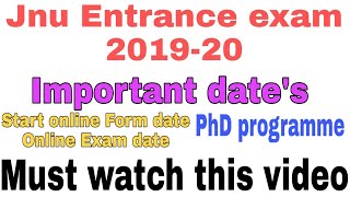 Jnu Entrance exam important dates  how to apply phd in Jnu  PhD without Entrance exam in jnu [upl. by Oringa]