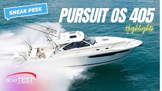 Pursuit OS 405 quotSneak Peakquot 2023  BoatTEST [upl. by Hughmanick947]