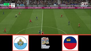 SAN MARINO VS LIECHTENSTEIN  UEFA NATIONS LEAGUE 20242025  FOOTBALL LIFE 2024 [upl. by Silverman]