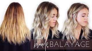 Ashy Blonde Balayage Hair Transformation  How to Foilayage Easy Tutorial [upl. by Ekard]