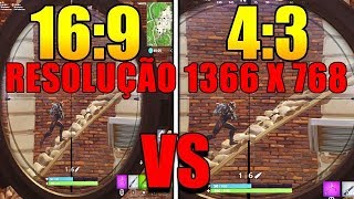 TELA ESTICADA NO FORTNITE NA RESOLUÇÃO 1366 X 768 [upl. by Aneehsirk498]