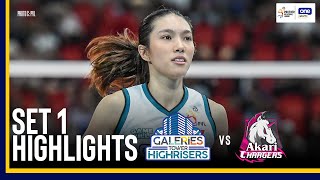 GALERIES TOWER vs AKARI  SET 1 GAME HIGHLIGHTS  202425 PVL ALLFILIPINO CONFERENCE  NOV 9 2024 [upl. by Anabelle]