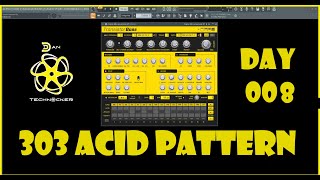 Acid melodic 303 sequence Day 8 FlStudio TransistorBass TB303 roland303 acid303 DanTechnocker [upl. by Gianina]