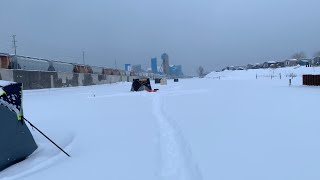 Ice Fishing In Goderich Ontario [upl. by Ecnarretal]