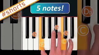 EASY piano song you need to learn 5notes shorts [upl. by Israeli]