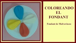 Cómo colorear o teñir el Fondant o la Pasta de Goma [upl. by Given431]