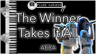 The Winner Takes It All  ABBA  Piano Karaoke Instrumental [upl. by Josey]