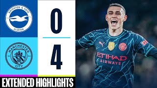 Brighton 04 Man City  De Bruyne Foden 2 Alvarez goals  EXTENDED HIGHLIGHTS  2324 [upl. by Tymon112]