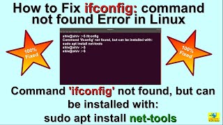 How to Fix the ifconfig command not found Error in ubuntu [upl. by Baese800]