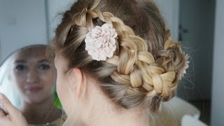 Tuto coiffure  Couronne tressée [upl. by Aicitan]