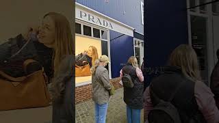 I saw a long queue at Prada in Bicester Village GB [upl. by Karney]